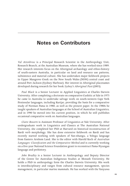 Notes on Contributors