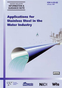 Applications for Stainless Steel in the Water Industry