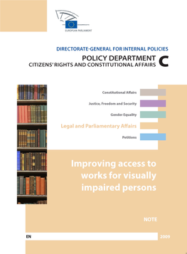 Visually Impaired Persons and Access to Information 1.1