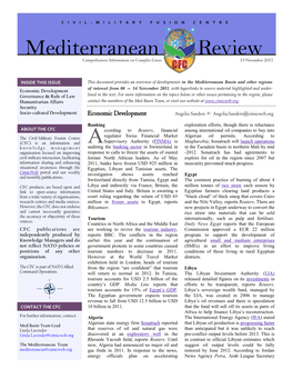 Mediterranean Review Comprehensive Information on Complex Crises 15 November 2011