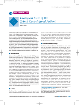 Urological Care of the Spinal Cord–Injured Patient