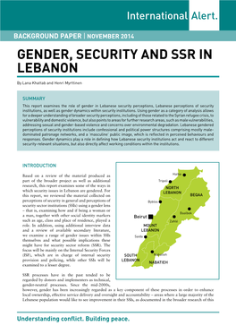 Gender, Security and SSR in Lebanon | Background Paper 1