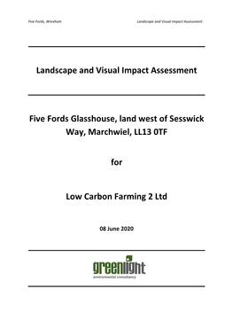 Landscape and Visual Impact Assessment