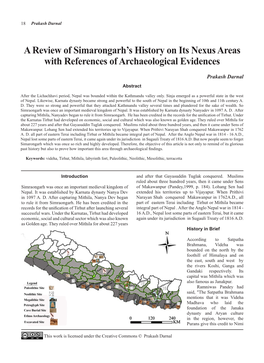 A Review of Simarongarh's History on Its Nexus Areas with References Of