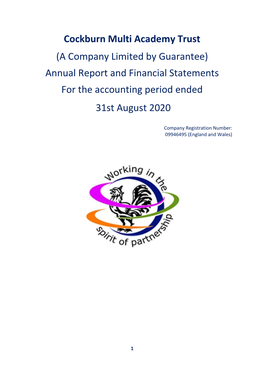 Cockburn Multi Academy Trust (A Company Limited by Guarantee) Annual Report and Financial Statements for the Accounting Period Ended 31St August 2020