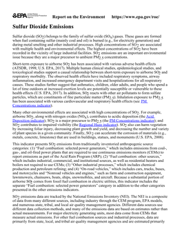 Sulfur Dioxide Emissions