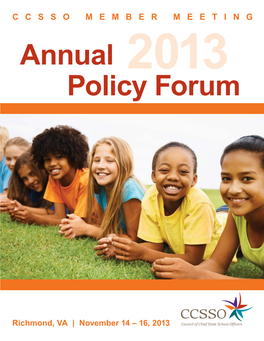 Annual Policy Forum Workbook Do You Know How to Is Sponsored By: Connect with Us?