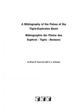 A Bibliography of the Fishes of the Tigris-Euphrates Basin
