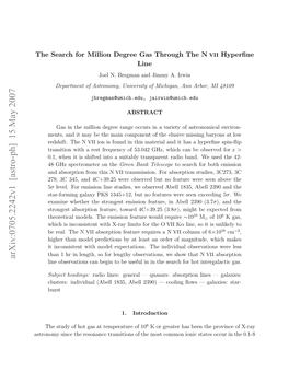 The Search for Million Degree Gas Through the NVII Hyperfine Line