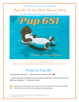 PUP 681: a SEA OTTER RESCUE STORY Curriculum and Storytime Guide