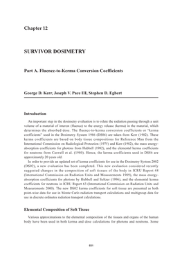 Survivor Dosimetry