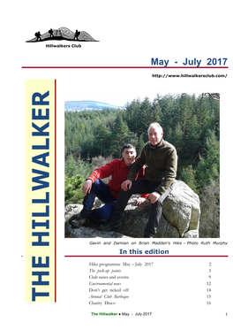 The Hillwalker ● May - July 2017 1 H E R Committee 2016/17