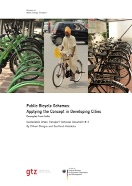 Public Bicycle Schemes: Applying The