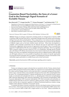 Guanosine-Based Nucleotides, the Sons of a Lesser God in the Purinergic Signal Scenario of Excitable Tissues