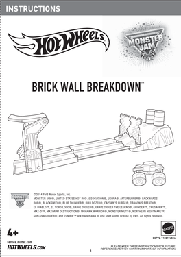 CCP72 : Hot Wheels® Monster Jam® Brick Wall Breakdown™ Track