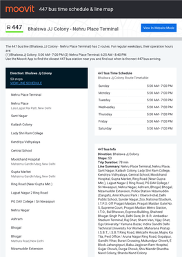 447 Bus Time Schedule & Line Route