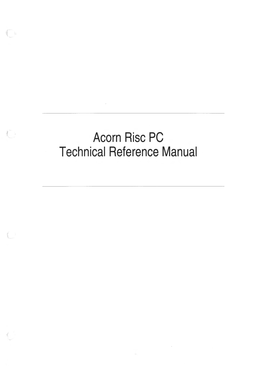 Acorn Risc PC Technical Reference Manual