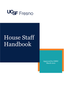 House Staff Handbook