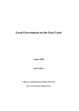 Local Government on the East Coast