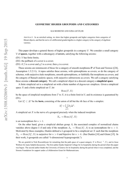 Geometric Higher Groupoids and Categories