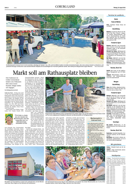 Markt Soll Am Rathausplatz Bleiben Ger