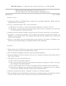 Hippocrates' Quadrature of the Lune, Part 2 Euclid's Proof of The