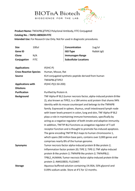 TNFAIP8L2/TIPE2 Polyclonal Antibody, FITC Conjugated Catalog No
