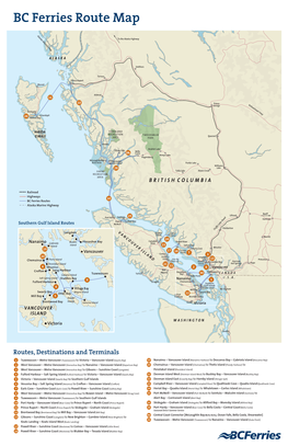 BC Ferries Route Map