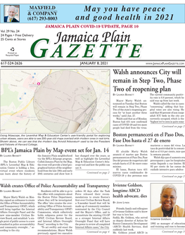 Jamaica Plain Gazette • JANUARY 8, 2021