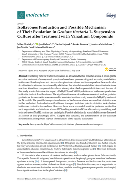 Isoflavones Production and Possible Mechanism of Their Exudation In