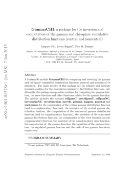 Gammachi: a Package for the Inversion and Computation of The