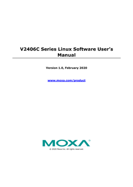 V2406C Series Linux Software User's Manual