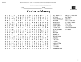 2D Mercury Crater Wordsearch V2