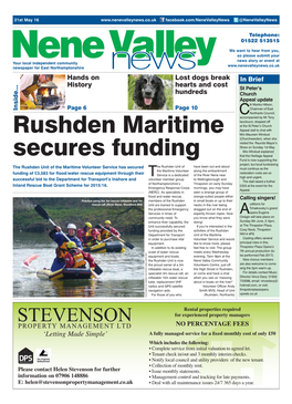 Rushden Maritime Secures Funding