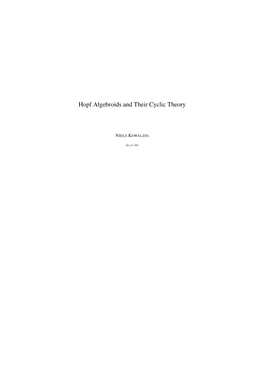 Hopf Algebroids and Their Cyclic Theory