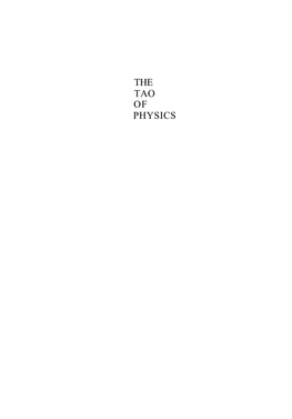 THE TAO of PHYSICS Shambhala Publications, Inc