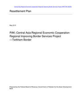 Resettlement Plan: Torkham