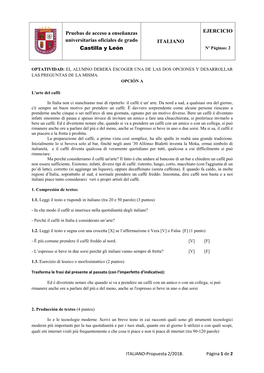 Pruebas De Acceso a Enseñanzas Universitarias Oficiales De Grado