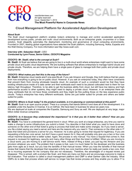 Cloud Management Platform for Accelerated Application Development