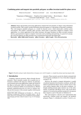 Combining Points and Tangents Into Parabolic Polygons: an Affine