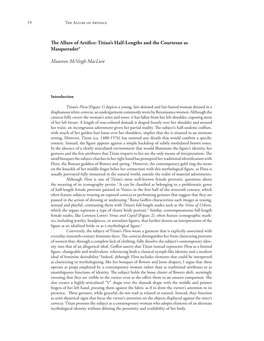 The Allure of Artifice: Titian's Half-Lengths and the Courtesan As