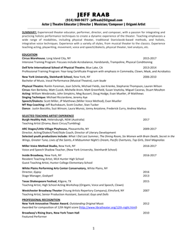 CV/Teaching Resume