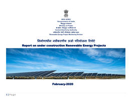 Report on Under Construction Renewable Energy Projects