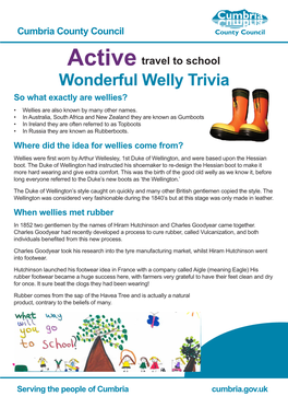 Welly Walking Trivia