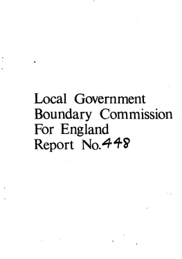 Local Government Boundary Commission for England Report No.4F ? LOCAL GOVERNMENT