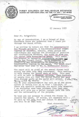 27 Jannnxy 1977 Dear Mr. Runenstein : by Way of Introduction