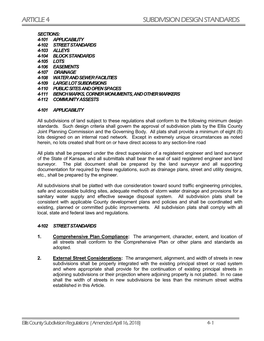 Article 4 Subdivision Design Standards