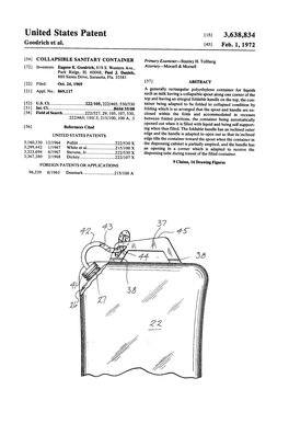United States Patent (15 3,638,834 Goodrich Et Al