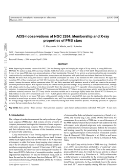 ACIS-I Observations of NGC 2264. Membership and X-Ray