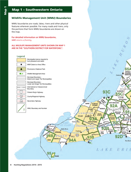 2014 Ontario Hunting Regulations Summary